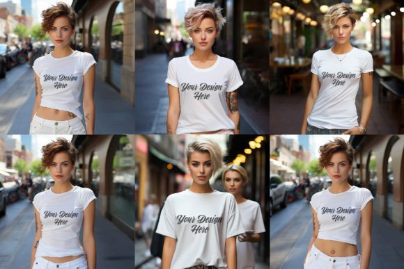 Download Girl White T Shirt PSD Mockup - Psd mockup Collection