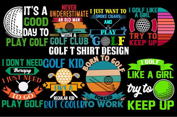 Download Golf Quotes Bundle Tshirt Design Graphic - Bundle tshirt Collection
