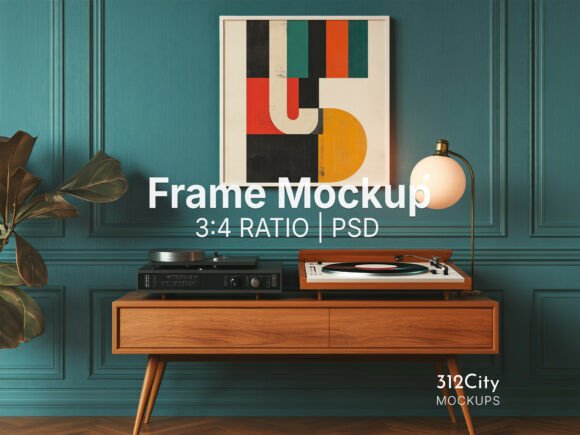 Download Wall Frame PSD Mockup 1:1 Square - Psd mockup Collection