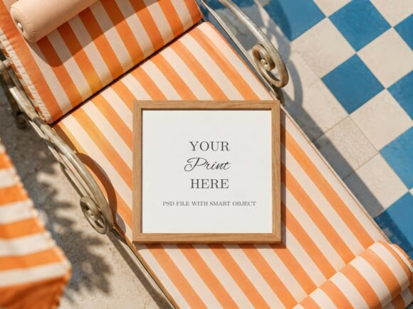 Download Poolside Frame PSD Mockup - Psd mockup Collection